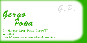 gergo popa business card